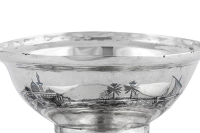 Lot 263 - A mid-20th century Iraqi silver bowl base, circa 1950