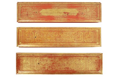 Lot 403 - BURMA: KAMMAVACA, THREE BUDDHIST PRAYER BOOKS, LATE 19TH CENTURY