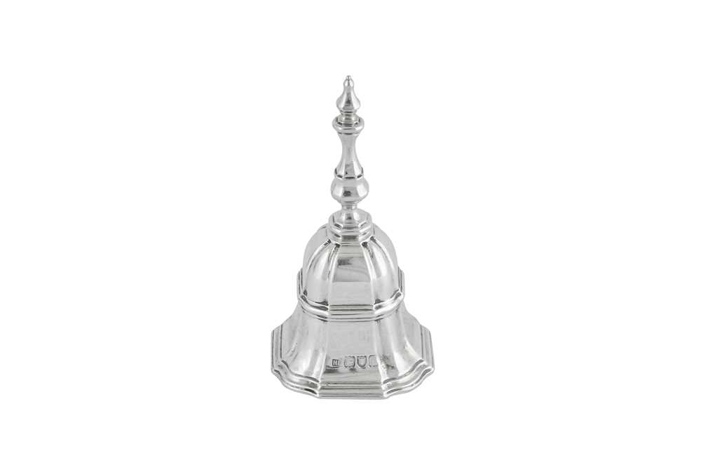 Lot 523 A Victorian sterling silver table bell,