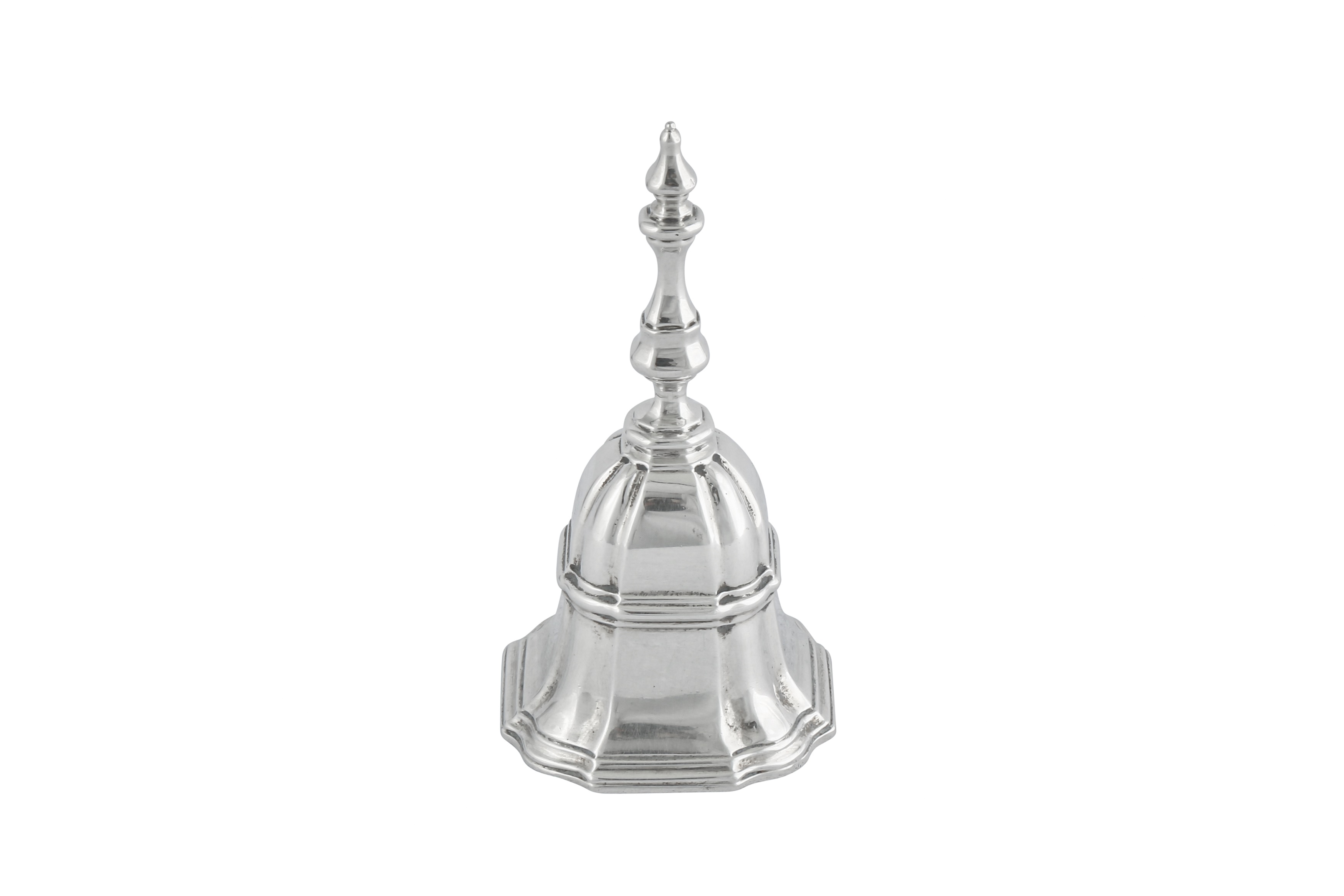 Lot 523 - A Victorian sterling silver table bell,
