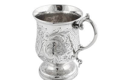 Lot 91 - A mid-19th century Indian colonial silver christening mug, Calcutta circa 1860 by Hamilton and Co