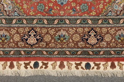 Lot 114 - AN EXTREMELY FINE PART SILK CARPET