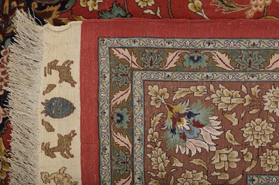 Lot 114 - AN EXTREMELY FINE PART SILK CARPET