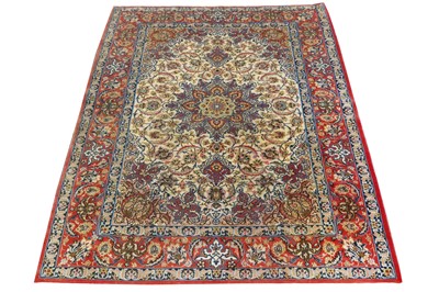 Lot 36 - AN EXTREMELY FINE PART SILK ISFAHAN RUG, CENTRAL PERSIA