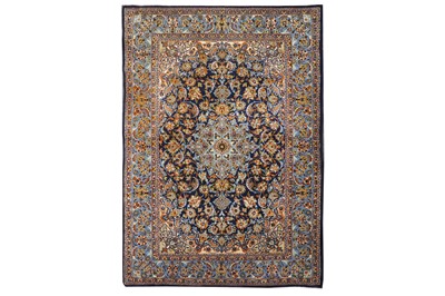 Lot 104 - A VERY FINE PART SILK ISFAHAN RUG, CENTRAL PERSIA