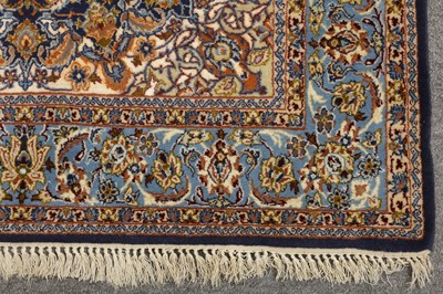 Lot 104 - A VERY FINE PART SILK ISFAHAN RUG, CENTRAL PERSIA