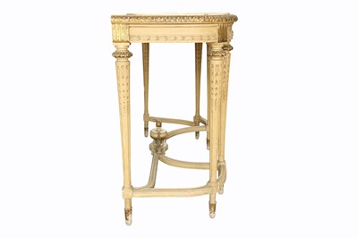 Lot 182 - A LATE 19TH/EARLY 20TH CENTURY  ITALIAN PAINTED MIRROR BACK HALL OR CONSOLE TABLE