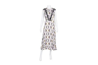 Lot 371 - Miu Miu Abstract Print Sleeveless Maxi Dress - Size 40