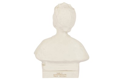 Lot 78 - A WEDGEWOOD CARRARA WARE BUST OF ELIZABETH, THE QUEEN MOTHER