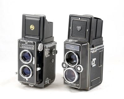 Lot 300 - Rollei Magic & Ricoh Auto 66 TLRs.