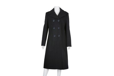 Lot 165 - Dolce & Gabbana Dark Navy Wool Double Breasted Coat - Size M
