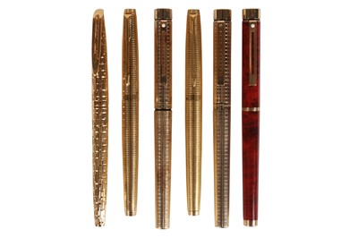 Lot 181 - A GROUP OF SIX FOUNTAIN PENS