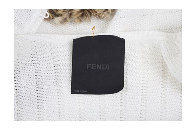 Lot 212 - Fendi Off White Short Sleeved Cropped Cardigan - Size 40