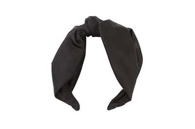 Lot 450 - Prada Black Silk Satin Knot Headband