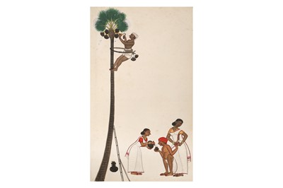 Lot 522 - FOUR ILLUSTRATIONS WITH SOUTH INDIAN VILLAGERS