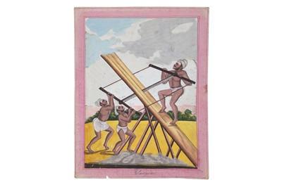 Lot 582 - A GROUP OF SOUTH INDIAN SAWYERS AT WORK