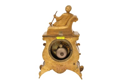 Lot 689 - AN ORIENTALIST ORMOLU MANTEL CLOCK WITH SMOKING TURK