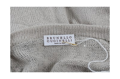 Lot 243 - Brunello Cucinelli Beige Fine Knit Jumper - Size L