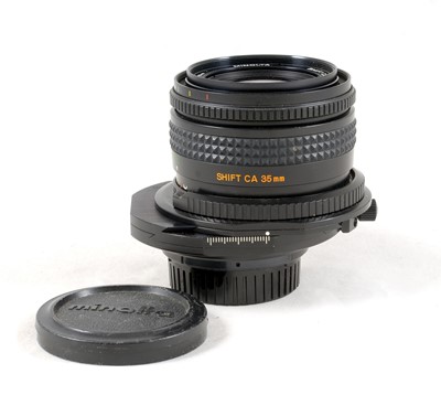 Lot 436 - A Rare Minolta 35mm f2.8 CA Shift Lens, MD Mount. Needs Attn.