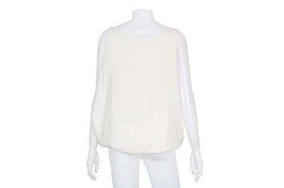 Lot 278 - Christian Dior Ivory Silk Sleeveless Top - Size 42