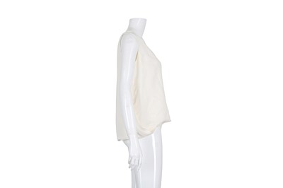 Lot 278 - Christian Dior Ivory Silk Sleeveless Top - Size 42