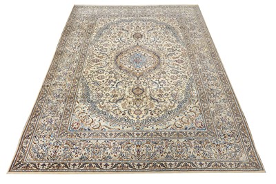 Lot 44 - AN EXTREMELY FINE  PART SILK NAIN LARGE RUG, CENTRAL PERSIA