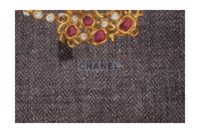 Lot 99 - Chanel Purple 'Gripoix' Print Scarf