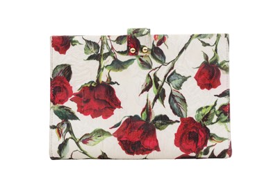 Lot 65 - Dolce & Gabbana Cream Floral Embellished Box Clutch