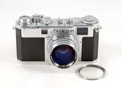 Lot 416 - A Nikon S2 Rangefinder Camera with Nikkor 5cm f1.4 Lens.