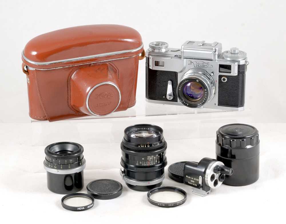 Lot 508 - A 3-Lens Kiev 4 Rangefinder Outfit