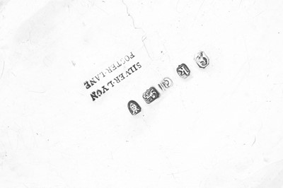 Lot 592 - A George III sterling silver teapot, London 1785 by Charles Chesterman