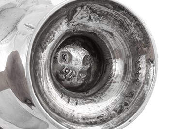 Lot 615 - A set of three George III sterling silver casters, London 1765 by John Delmester