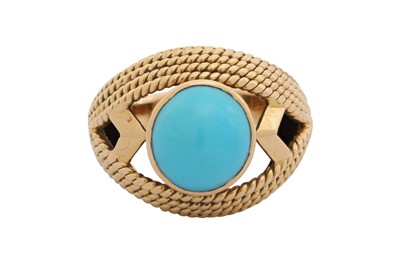 Lot 211 - A turquoise ring