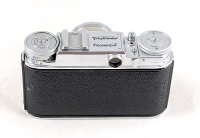 Lot 577 - Voigtlander Prominent Rangefinder Camera with 50mm & 100mm Lenses.
