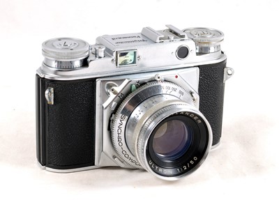 Lot 577 - Voigtlander Prominent Rangefinder Camera with 50mm & 100mm Lenses.