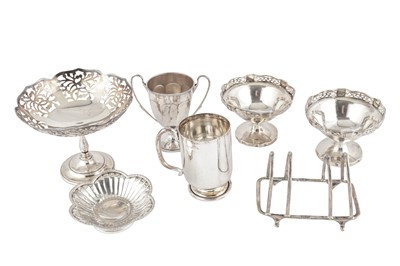 Lot 99 - A MIXED GROUP OF STERLING SILVER HOLLOWARE