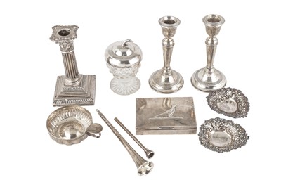 Lot 54 - A MIXED GROUP OF STERLING AND OTHER SILVER