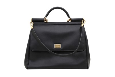 Lot 321 - Dolce & Gabbana Black Large Sicily Bag