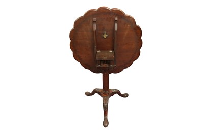 Lot 385 - A GEORGE III STYLE MAHOGANY TILT TOP BIRDCAGE SUPPER TABLE, LATE 19TH CENTURY
