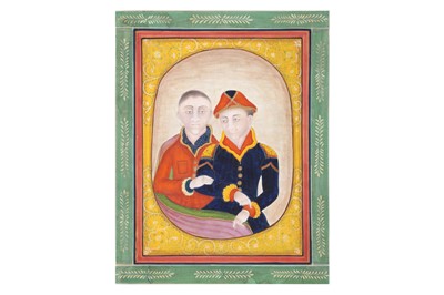Lot 502 - A PORTRAIT OF TWO BRITISH MILITARY OFFICIALS