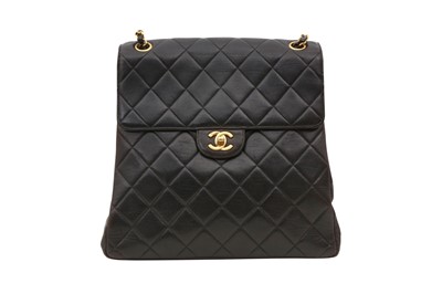 Lot 307 - Chanel Black Trapeze Double Sided Flap Bag