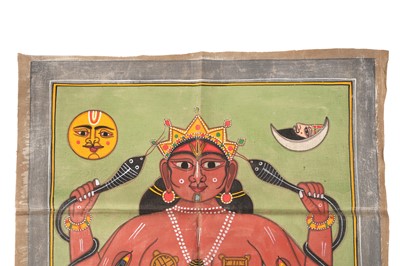 Lot 569 - A TANTRIC DEPICTION OF A HINDU GODDESS (DEVI)