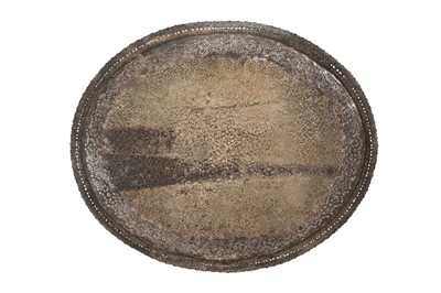 Lot 639 - A LARGE TINNED COPPER KASHMIRI SERVING TRAY