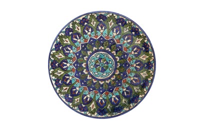 Lot 769 - SEVEN PALESTINIAN IZNIK-STYLE POTTERY DISHES