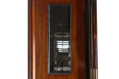 Lot 303 - AN 18TH CENTURY MAHOGANY AND GILT MOUNTED LONGCASE CLOCK, BY JOSEPH LUM LONDON