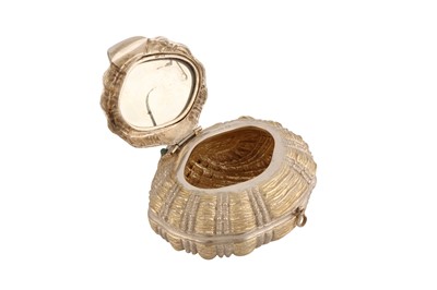 Lot 53 - A large late - 20th century Italian parcel gilt 800 standard silver compact or purse, marked Stefani