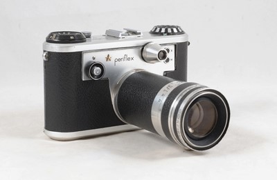 Lot 553 - Corfield Periflex Gold Star with 50mm & 100mm Lenses.