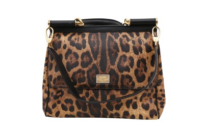 Lot 205 - Dolce & Gabbana Leopard Print Large Sicily Bag