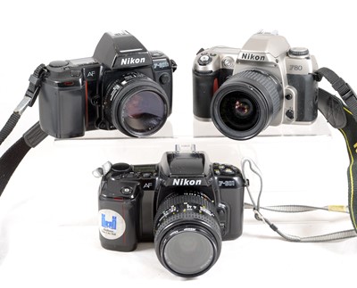 Lot 377 - Nikon AF SLR Film Cameras & Lenses.