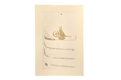 Lot 711 - AN IMPORTANT OTTOMAN DIPLOMATIC FIRMAN FROM SULTAN ABDULAZIZ (r. 1861 - 1876)